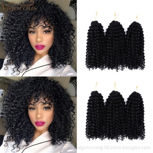 Vigorous dropship synthetic pre stretched braiding women hair wig long fashion cheap wig braided crochet marley extensions hair